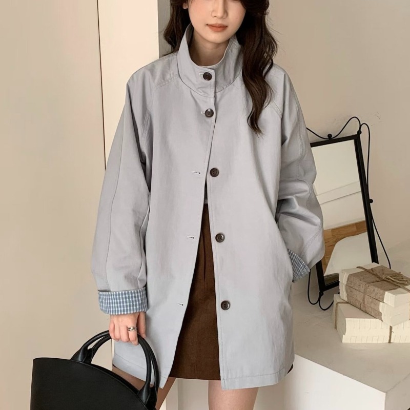 Street Fashion England - SuperAen Trench Coat di Media Lunghezza