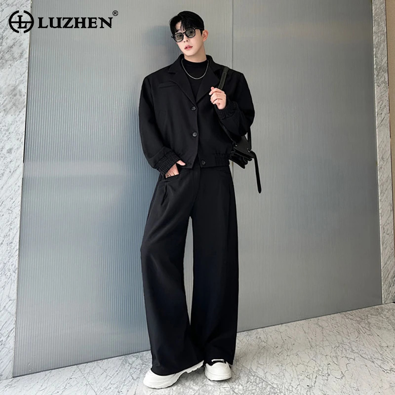 Street Fashion Jacket - Giacca Casual LUZHEN Spring Blazer Neck