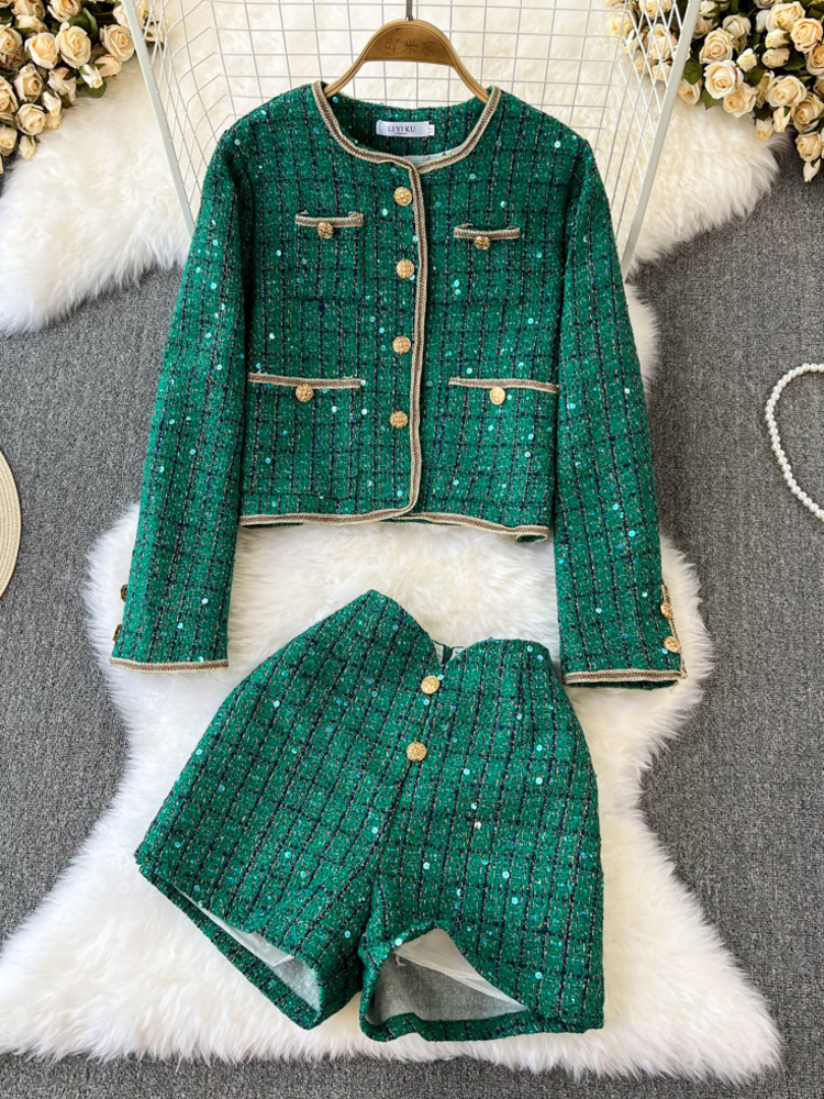 Street Fashion Jacket - Autunno inverno signora due pezzi vestito