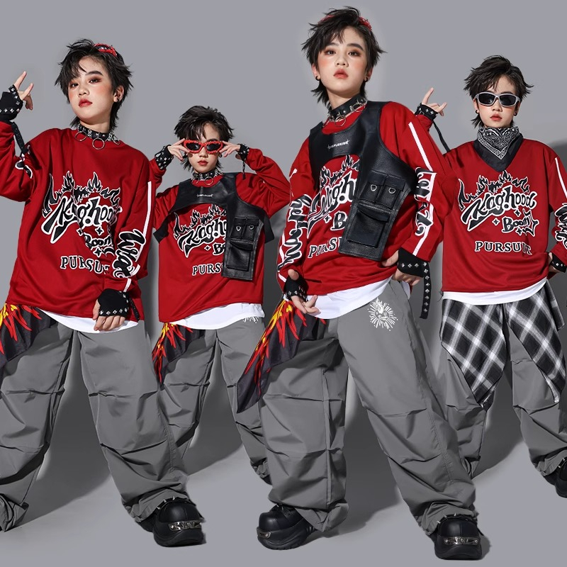 Street Fashion For Boy - Ragazzi K-pop Felpa Gilet di moda