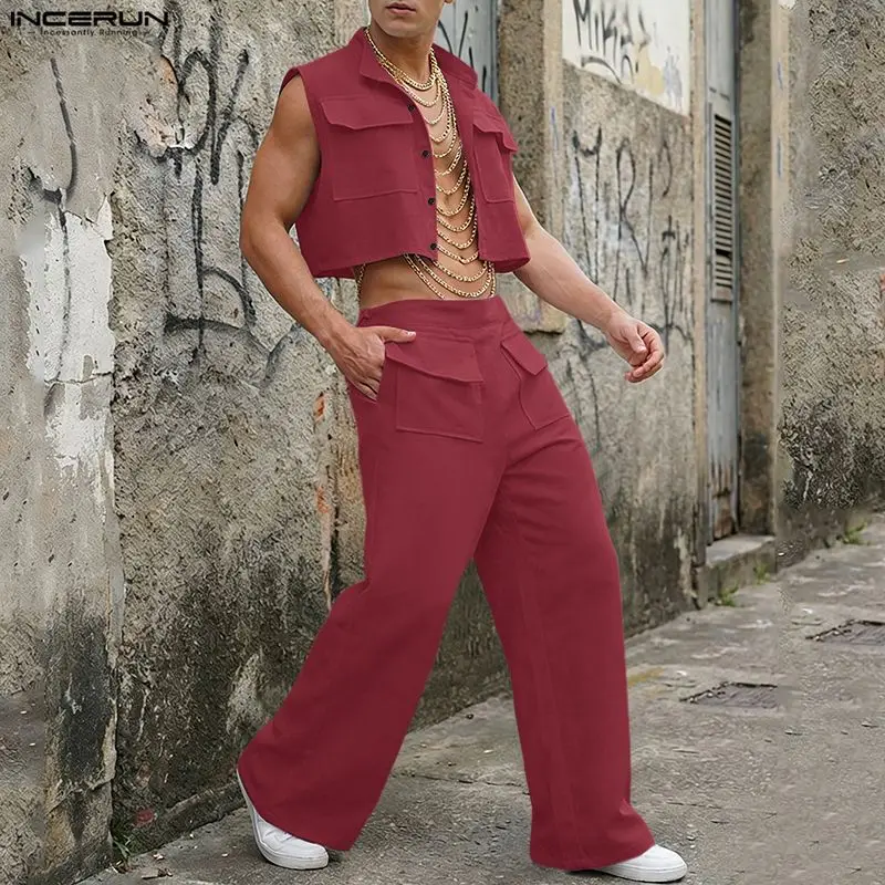 Street Fashion Clothes - INCERUN Completi da Uomo: Top Corto