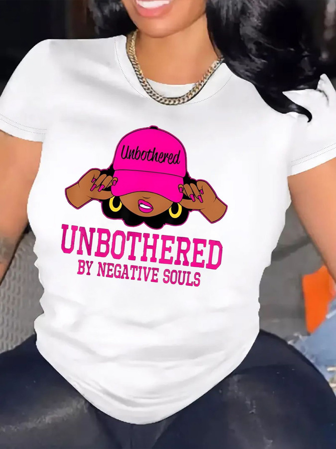 Street Fashion Trend 2025 - T-shirt da donna comoda con scollo