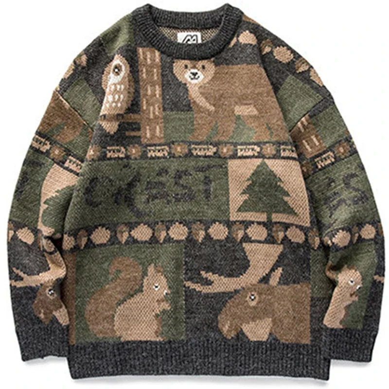Street Fashion In Japan - Y2k inverno maglione vintage uomo giapponese