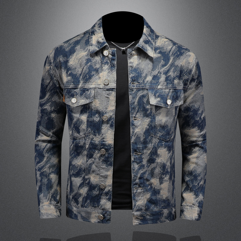 Street Fashion Men 2025 - 2025 Giacca di jeans vintage primaverile