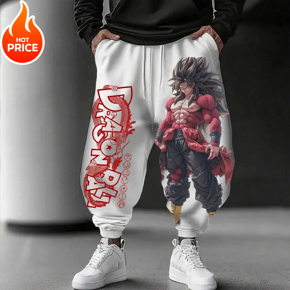 Street Fashion Japan 2025 - Anime Saiyan Dragon Ball Pantaloni sportivi