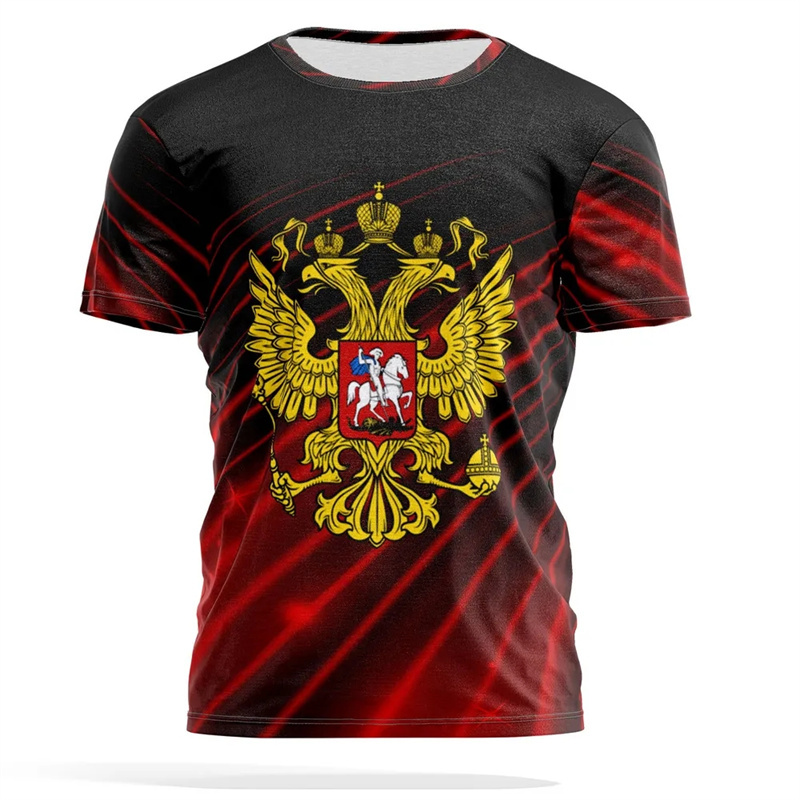 Street Fashion Russia - T-shirt con stampa emblema nazionale russo