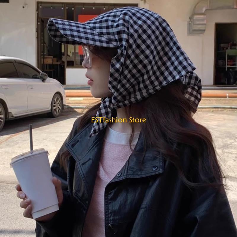 Street Fashion Reference - Y5GC Popolare cappello sciarpa scozzese cappello