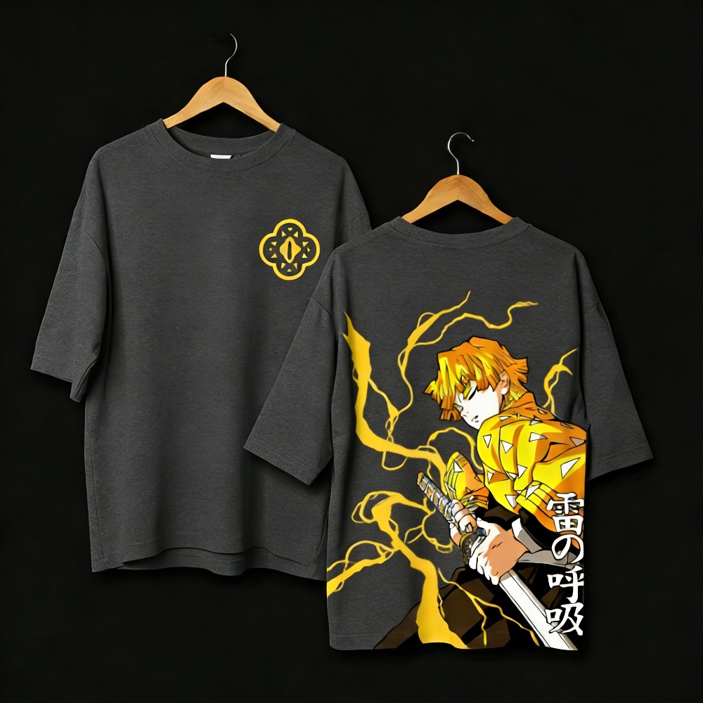 Street Fashion In Japan - T-shirt Oversize con Stampa Anime Demon