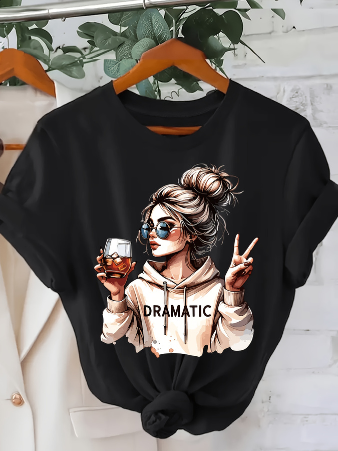 Street Fashion Trend 2025 - DRAMATIC 1pc T-shirt da donna con