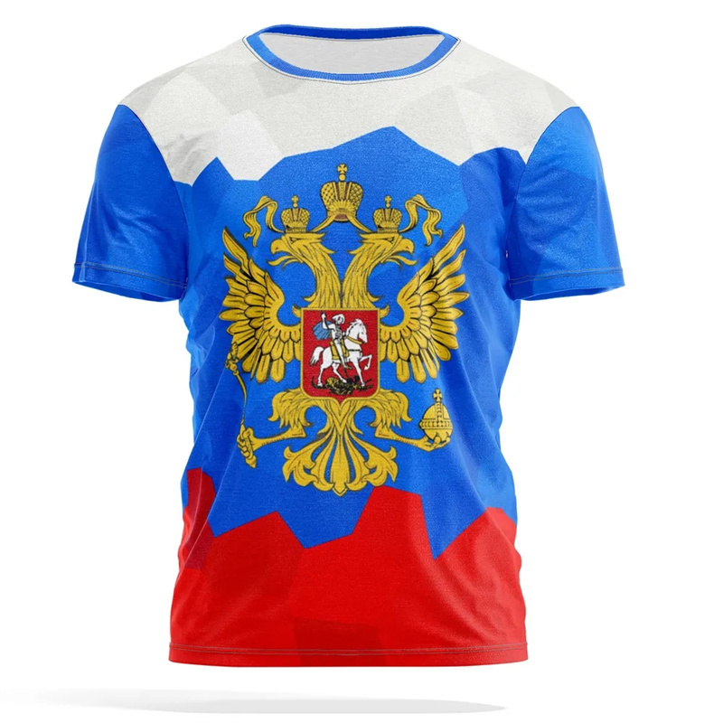 Street Fashion Russia - T-shirt con stampa emblema nazionale russo