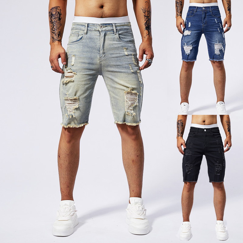 Pantaloncini di jeans strappat - Street Fashion Men 2025 recensione e prezzo