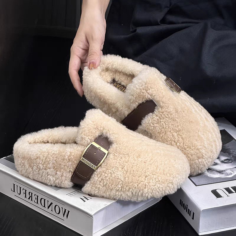 Pantofole in peluche di lana d - Street Fashion Clothes recensione e prezzo