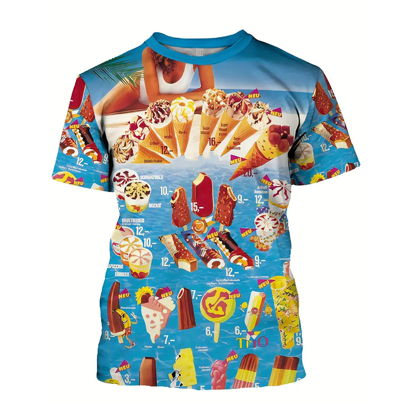 Ice Cream Color Fashion T-shir - Street Fashion Trend 2025 recensione e prezzo